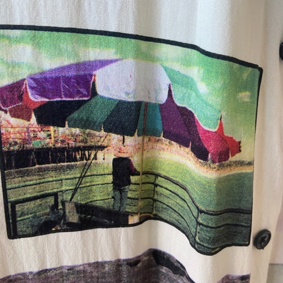 Y2K Vintage Graphic button up shirt by No Boundaries size M - Picture 5 of 7